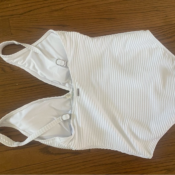 Sea Level White Textured One Piece Suit - Picture 2 of 4
